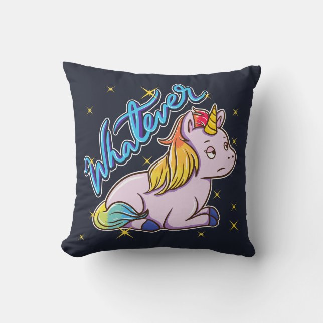 Coussin Rainbow Unicorn Quel que soit le jour férié (Recto)