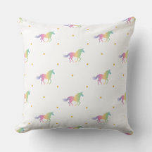 Rainbow Unicorns & Gold Stars Motif