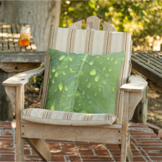 Coussin Raindrops sur une feuille