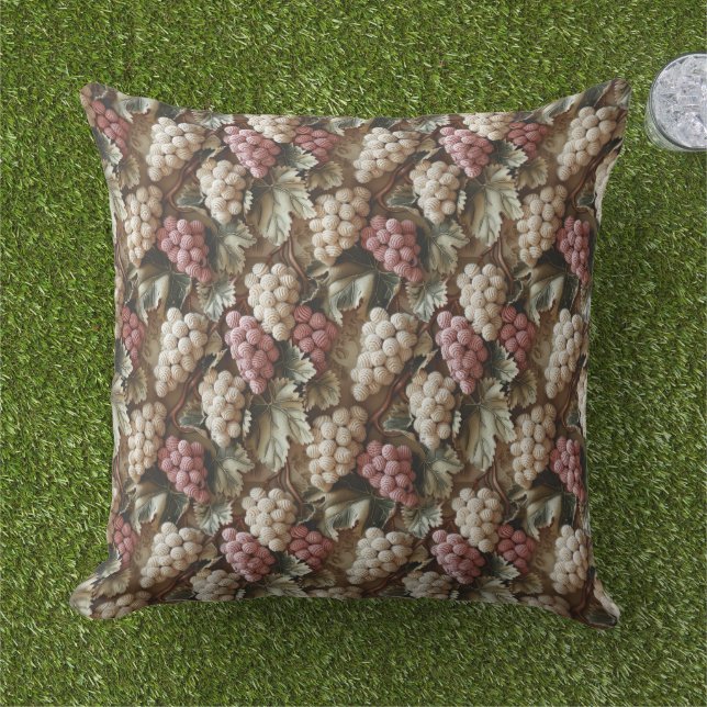 Coussin Raisin Citron au Crochet  (Herbe)