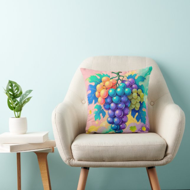 Coussin Raisins colorés (Chaise)