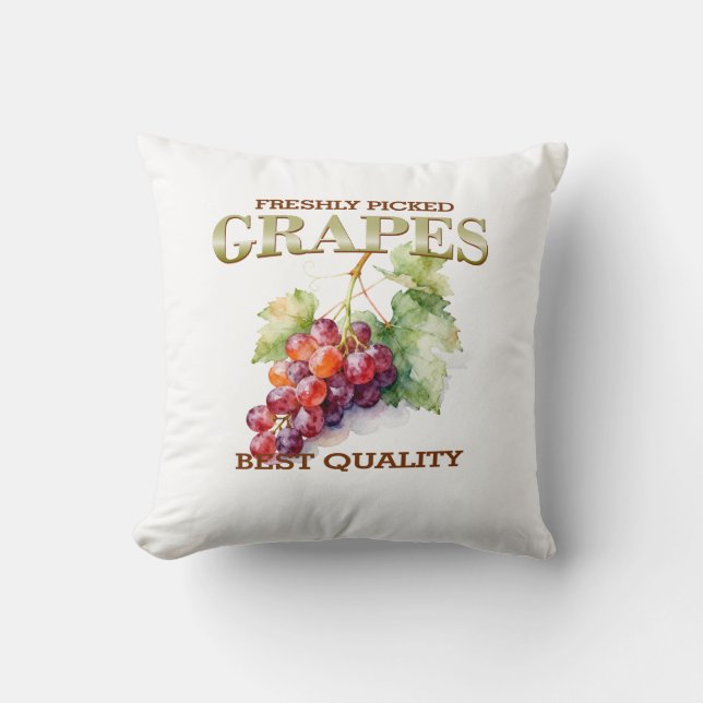 Coussin Raisins fraîchement cueillis - Meilleure qualité (Recto)