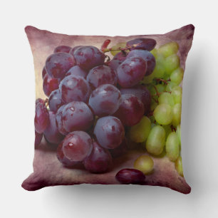 Coussin Raisins Rouges Et Verts
