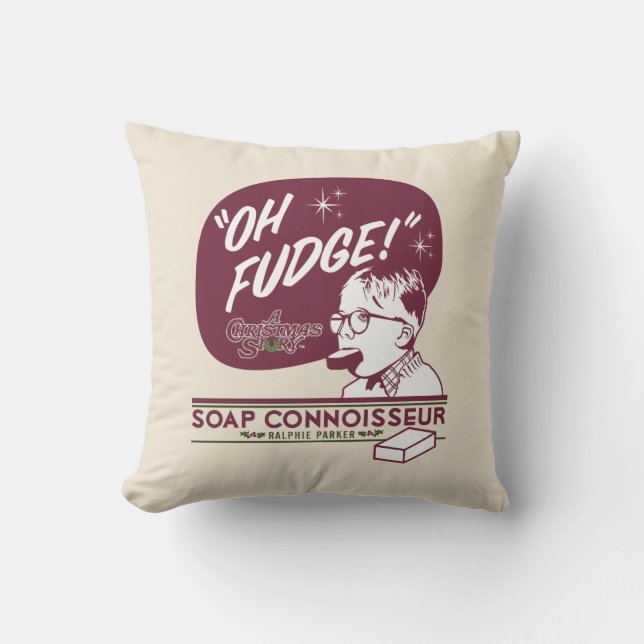 Coussin Ralphie Parker - Connaisseur du savon (Recto)