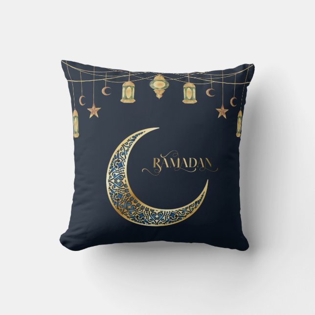 Coussin Ramadan Kareem 2026 avec motif islamique  (Recto)