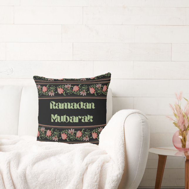 Coussin Ramadan Moubarak motif de bordure arabe islamique (Canapé)