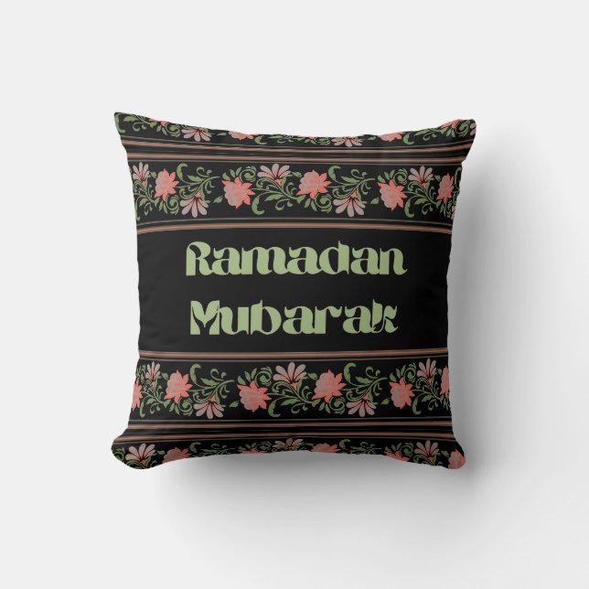 Coussin Ramadan Moubarak motif frontalier islamique Arabes (Recto)
