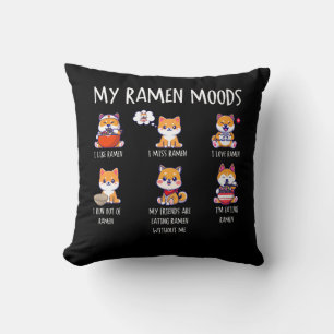 Coussin Ramen Lover Shiba Inu Chien nouilles japonaises Ra