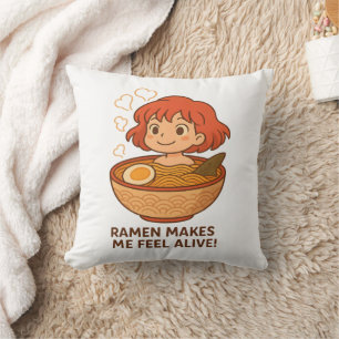 Coussin Ramen Me Rend Vivant Amoureux Drôle De Nouilles