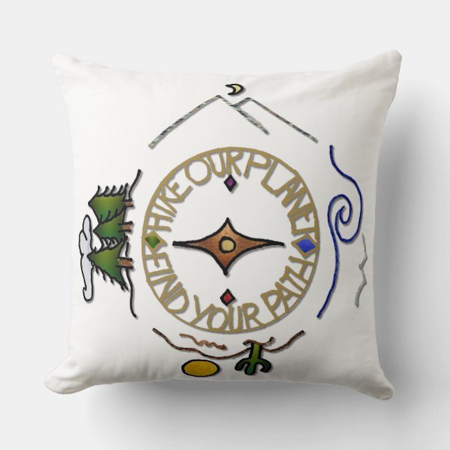 Coussin Randonnée Notre Planète Hiker's Soul Compass (Recto)