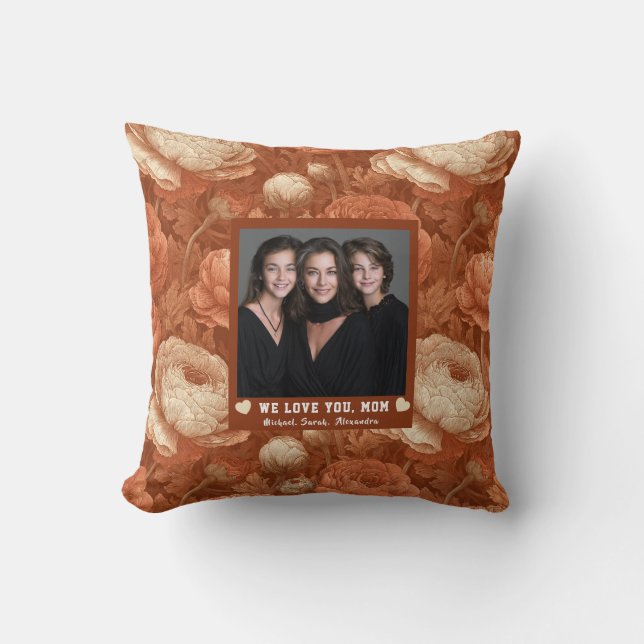 Coussin Ranunculus Meilleure Maman Chat Condo Décor Modern (Recto)