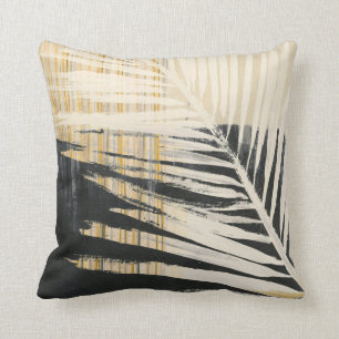 Coussin Raphia d'or - frondes de paume