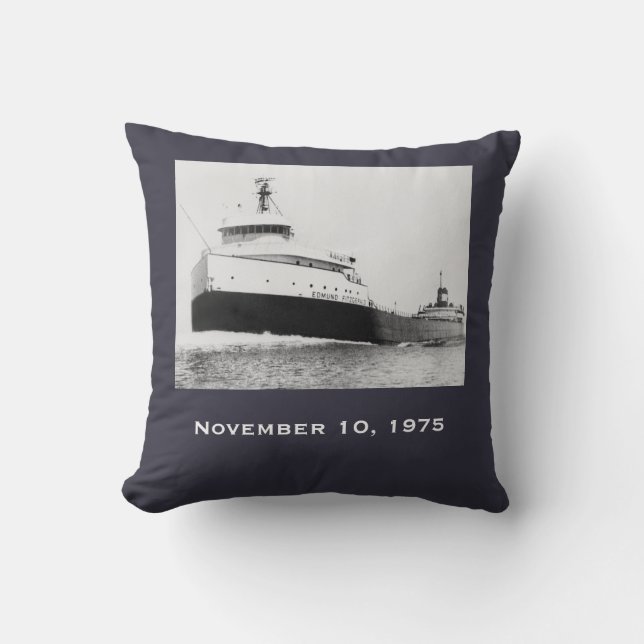 Coussin Rappelez-vous l'Edmund Fitzgerald (Recto)