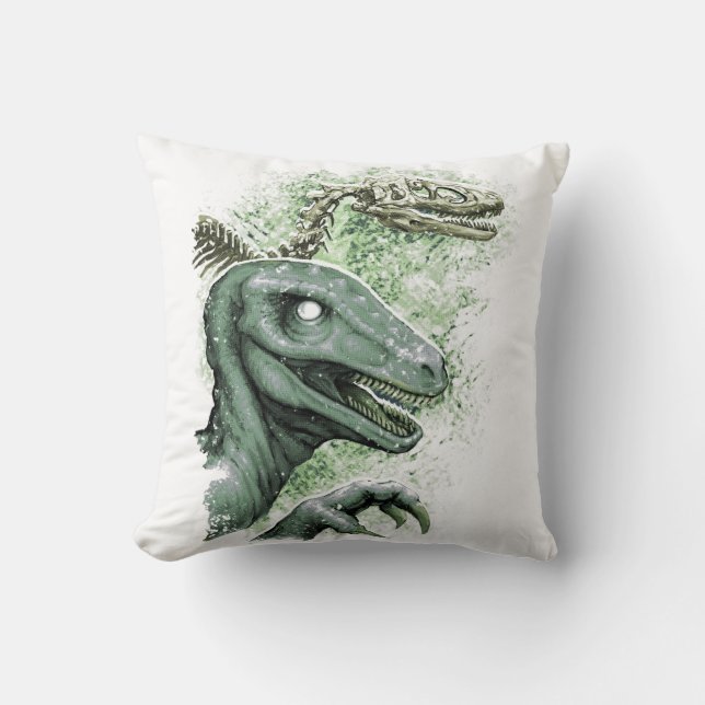 Coussin Raptor en vert (Recto)
