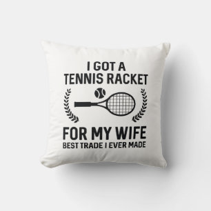 Coussin Raquette De Tennis Pour Ma Femme