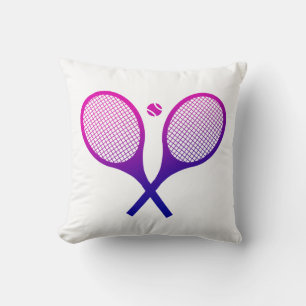 Coussin Raquettes de tennis Magenta à violet Ombre