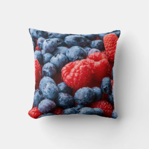 Coussin Raspberries et Blueberries