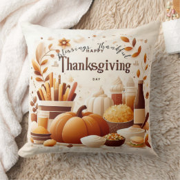 Coussin Rassemblements reconnaissants : Festive Thanksgivi