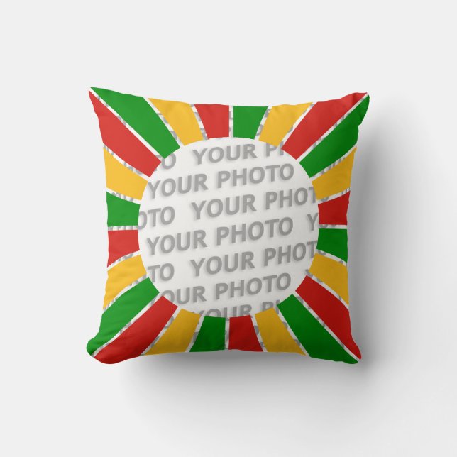 Coussin RASTAFARI BOUTON DRAGON RAYS + votre signe ou votr (Recto)