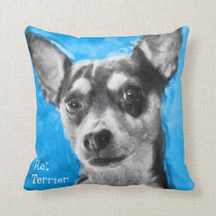 Coussin Rat terrier d'art moderne