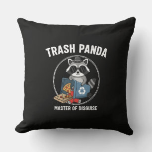 Coussin Raton laveur mignon maître du déguisement Mème