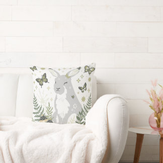 Coussin Raton laveur mignon tenant un gland