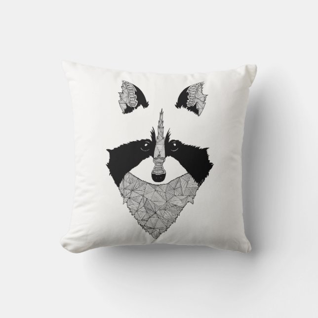 Coussin raton laveur raccoon (Recto)