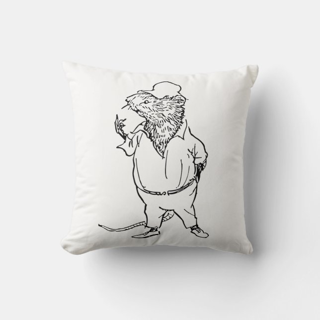 Coussin Ratty - Le Vent dans les saules (Illustration de 1 (Recto)