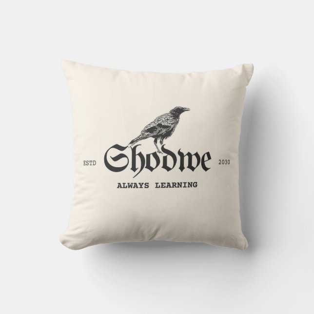 Coussin Raven Crest Toujours en Apprentissage (Recto)