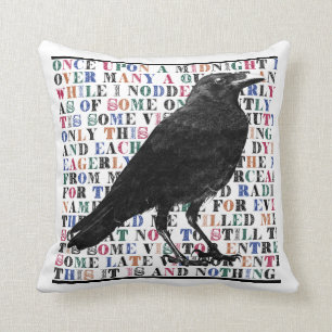Coussin Raven Jamais plus jeter l'oreiller