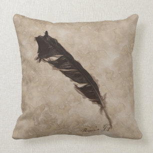 Coussin Raven's Feather Bird-lover Crow design