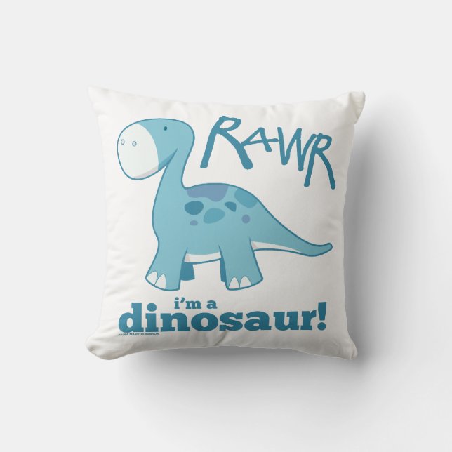 Coussin RAWR je suis un carreau de dinosaure (Recto)