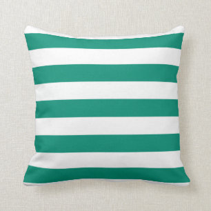 Coussin rayé audacieux de vert vert