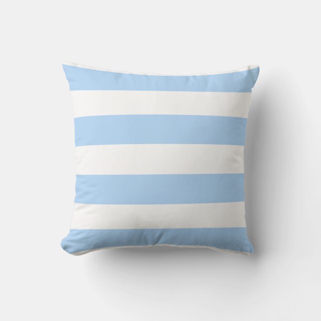 Coussin Rayé bleu pâle (Recto)