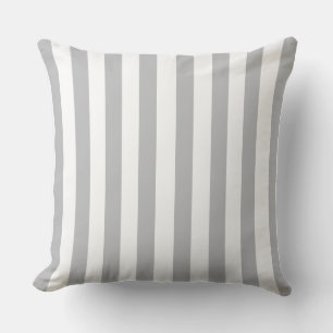 Coussin Rayé gris et blanc