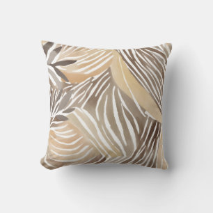 Coussin Rayé Moderne Neutre Beige Simple