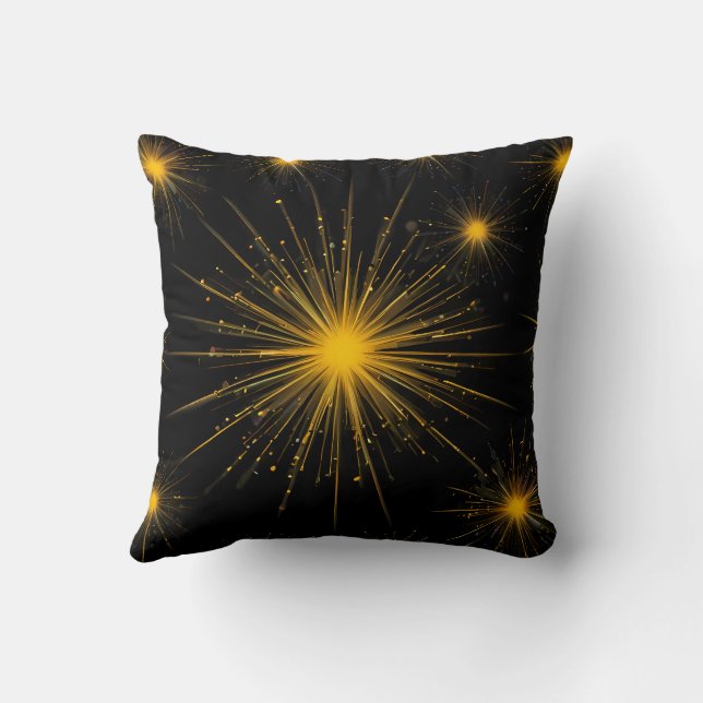 Coussin Rayonnement cosmique Démarrage jaune (Verso)