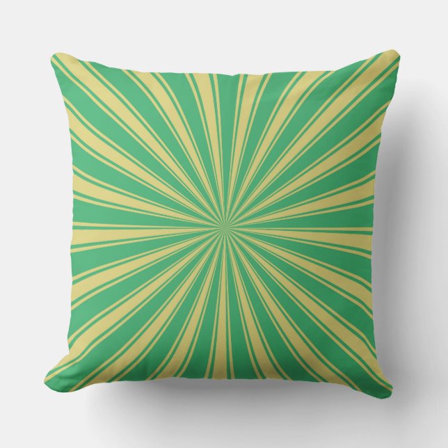 Coussin Rayons rétro Mint Sun Funky Rays (Recto)