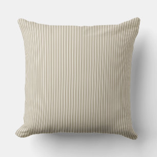 Coussin Rayure à carreaux beige et blanc