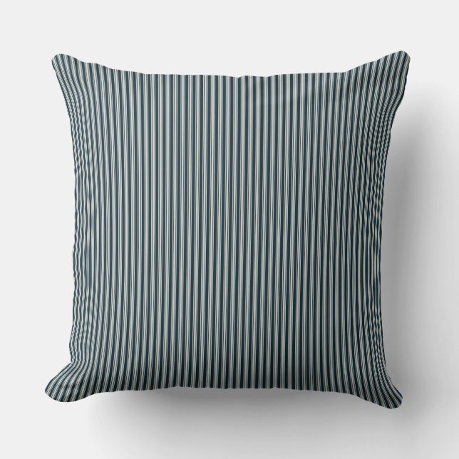 Coussin Rayure à carreaux noir et blanc  (Recto)