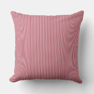 Coussin rayure à carreaux rouge et blanc
