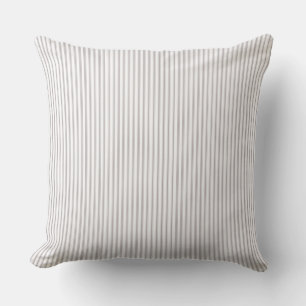 Coussin Rayure à petits carreaux beige et blanc