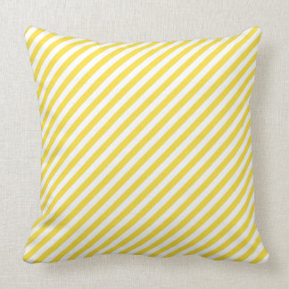 Coussin Rayure diagonale jaune de renoncule