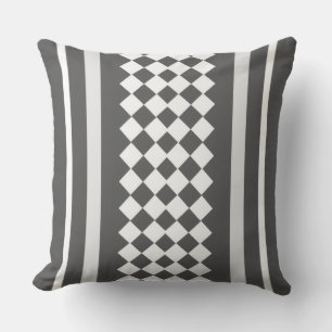 Coussin Rayure Nordique Noir et Blanc