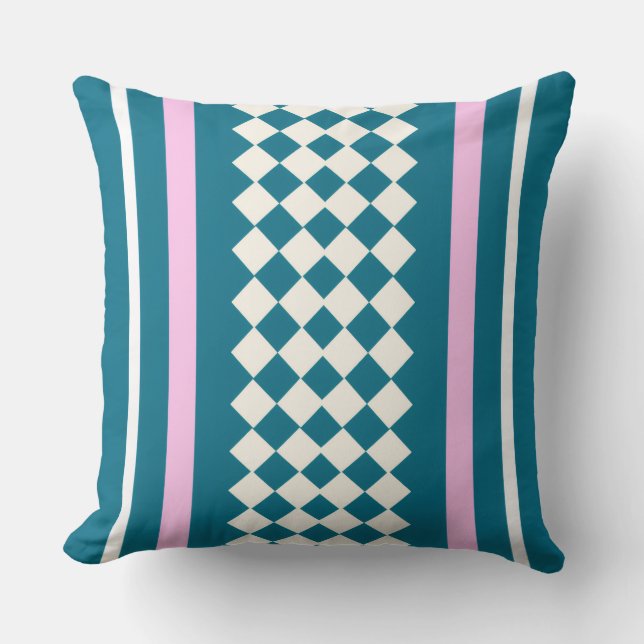 Coussin Rayure Nordique Pastel (Recto)