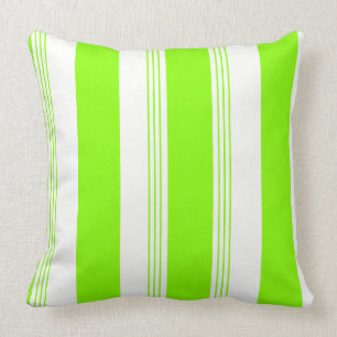 Coussin Rayure réversible de sucrerie de vert d'herbe et