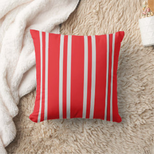 Coussin Rayure rouge moderne intérieur/extérieur
