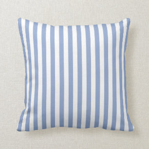 Coussin Rayure verticale bleue de sérénité