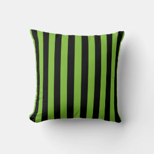 Coussin Rayure verticale noire verte Halloween
