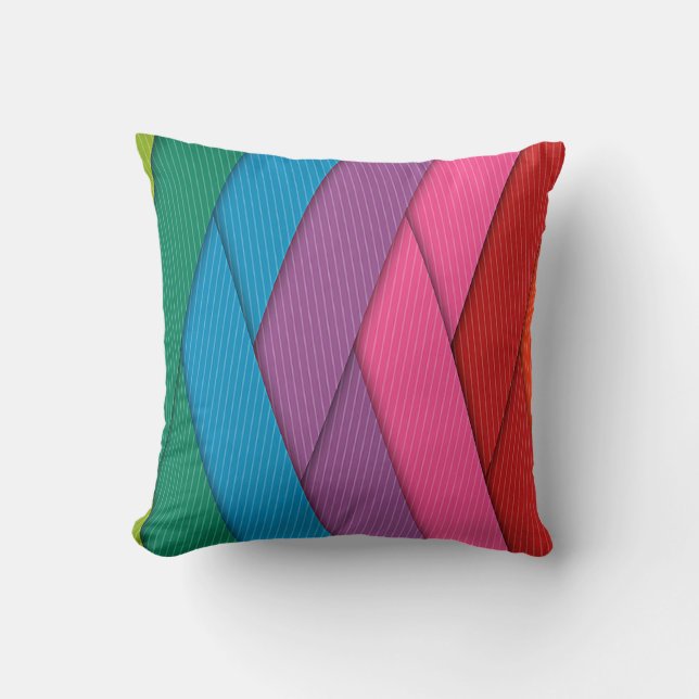 Coussin rayures Abstraites, colorées, (Recto)